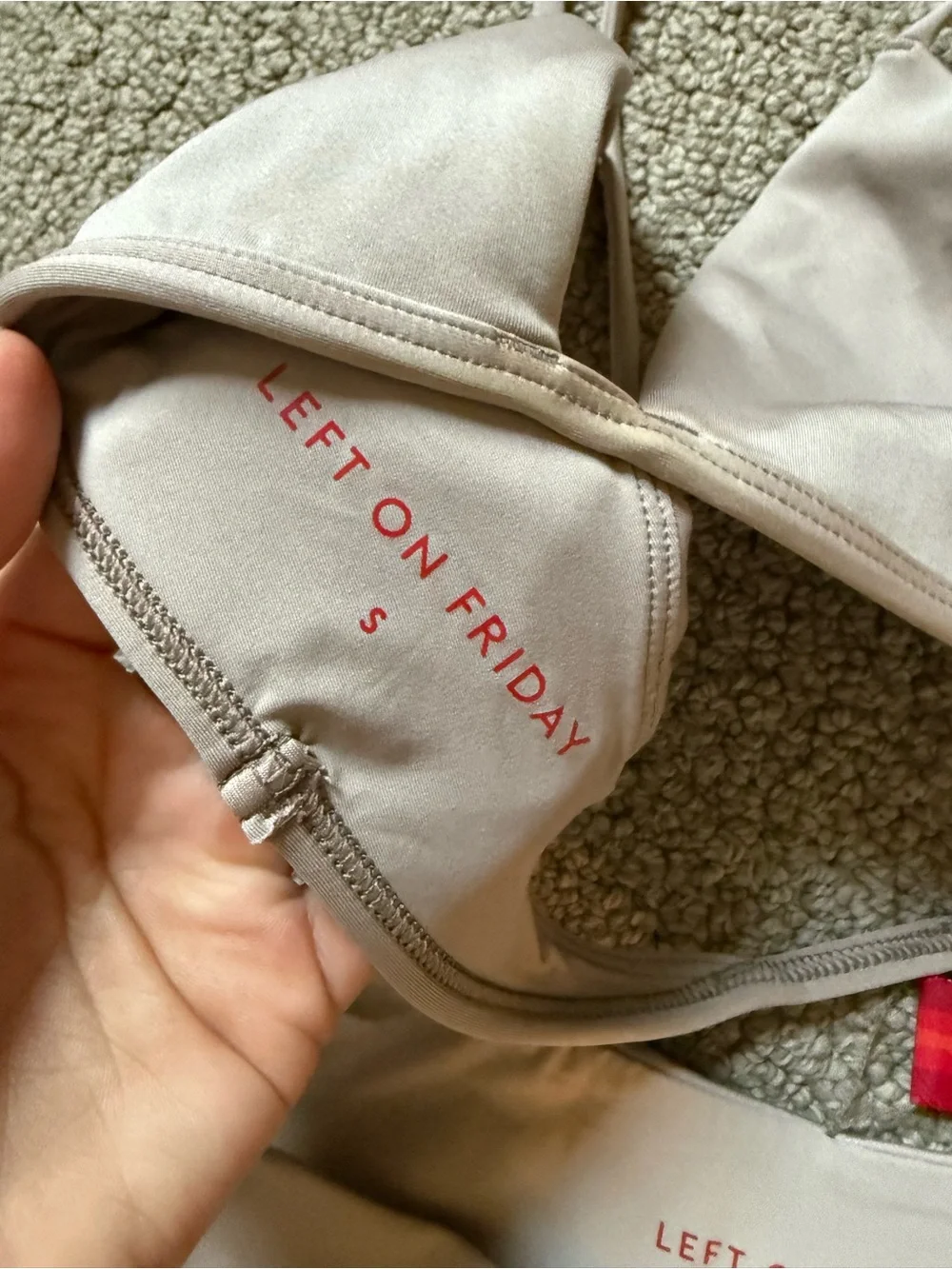 Left On Friday Women's Light Beige Triangle Bikini Set - Picture 2 of 2